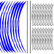 Resim Yamaha Ybr Reflektör Mavi Jant Şeridi Modifiye