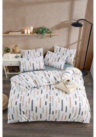 Resim Tabu Home Ranforce Çizgili Harmoni Tek Kişilik Nevresim Takımı 