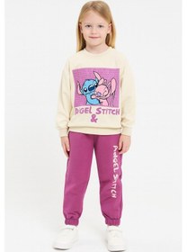 Resim Stitch Kız Çocuk Eşofman Takım Mor 