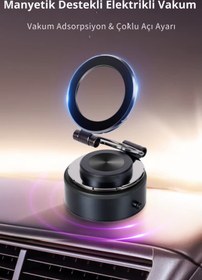 Resim Wearfitpro Güçlü Mıknatıslı 360 Derece Dönebilen Ev Araba Her Alana Uyumlu Elektrikli Vantuz Cep Telefon Tutucu 