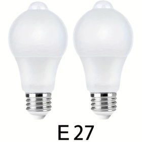 Resim 2 Adet Hareket Sensörlü LED Ampul 220V E27 6W 9W 12W, Ev İçin Hareket Sensörli Işık Lambası - Oturma Odası, Yatak Odası ve Mutfak için 