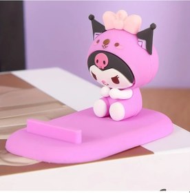 Resim Gaojunshop01 Purple Kulomi Sanrio Masaüstü Telefon Standı Sevimli 3d Dekor Ofis Organizer Mor Kulomi 