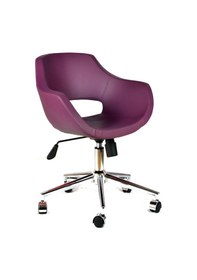 Resim Mobilyakeyfi Bürocci Viva Metal Ayaklı Çalışma Koltuğu-Mor-2021A0124 