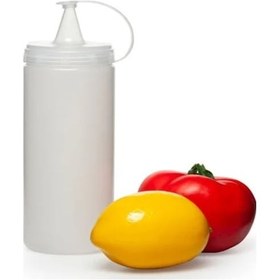 Resim Şeffaf Sos Şişesi - 400 Ml 3 Adet - Elm-01-768373 Renkli 