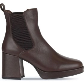 Resim Bueno Shoes Kahverengi Deri Kadın Topuklu Bot 01WV8100 01WV8100 
