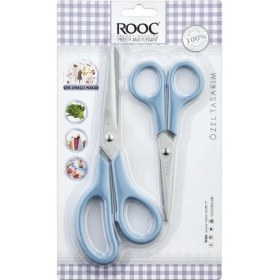 Resim Mena Rise Premium Serisi Ergonomik Saplı Çelik Gıdaya Temasa Uygun 2'li Mutfak, Mavi 