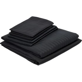Resim Storemax Stripe ÇIZGILI%100 Pamuk Nevresim Takımı, Siyah, Size 