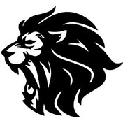 Resim habune Kükreyen Aslan Sticker 10 X 10 Cm 