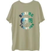 Resim Top Glory Boxingx Baskılı Penye Boks Sporcu T-Shirt (532149876) 