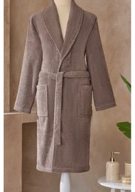 Resim Özdilek Colourist Toprak Xl Beden Şalyaka Tek Bornoz Kahverengi 