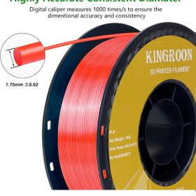 Resim Kingroon Pla Silk Kırmızı Filament - 1kg 