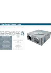 Resim Kayıtes IGK 10 Isı Geri Kazanım Cihazı 1000 M³/H + 3 kW Isıtıcı + Kumanda Paneli 