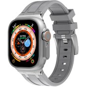 Resim Watch 44mm Uyumlu KRD-89 Uyumlu Zore Kordon-Gümüş 
