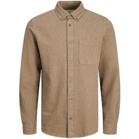 Resim Jack&jones Jprblubrook Melange Shırt Erkek Gömlek Kiremit 