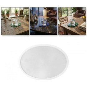 Resim Epoksi Oval Bardak Altlığı Kalıp 13x9 Cm Şeffaf 