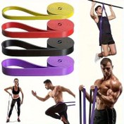 Resim 4 Parça/1 Adet Direnç Band Seti, Kaldırma Yardımcısı Bantlar Güç Antrenmanı ve Kas Geliştirme İçin, Spor Salonu, Ev & Açık Hava Kullanımı için Unisex Fitness Ekipmanları 