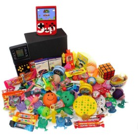 Resim Nostaljik Lezzetler Nostaljik Bakkal Özel Gıda Ve Oyuncak Kutusu , Siyah Tetris Ve Kırmızı Atarili 