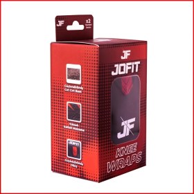Resim Jofit Knee Wraps Siyah - Kırmızı 
