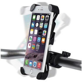 Resim Motosiklet Bisiklet Telefon Tutucu Standı Ayarlanabilir Gidonlu Siyah 
