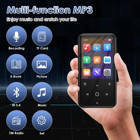 Resim 64GB MP3 Çalar Bluetooth, 2.4 İnç Ekran, Klipsli Tasarım, 500mAh Pil 