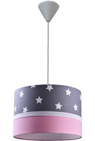 Resim ONAY AVİZE Gri Yıldızlı (CD - 1845) Çocuk Odası Genç Ve Bebek Odası Erkek Kız Avize Aydınlatma Sarkıt Abajur 