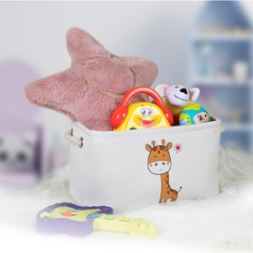 Resim Decolove Oyuncak Sepeti - Zürafa Desenli / Büyük Boy Krem 