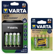 Resim Varta LCD Plug+ Plus Şarj Cihazı + 8*2100 Mah Aa Şarjlı Pil 