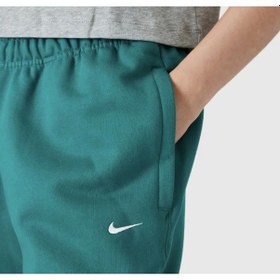 Resim Nike Solo Swoosh Fleece Pant Pamuklu Bol Kesim Yüksek Bel Kadın Eşofman Altı Yeşil Yeşil 