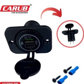 Resim 9v-30v Telefon Şarj Cihazı 1 A/2.1 A Type C-usb Kapaklı Marin 