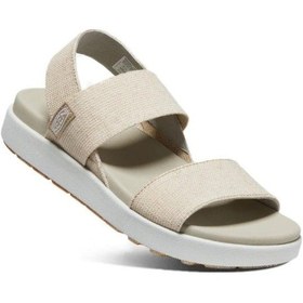 Resim Keen Elle Backstrap Kadın Sandalet - Bej 