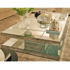 Resim Luxury Villa Aynalı Orta Sehpa 90 x 180 cm 
