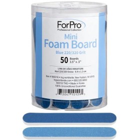 Resim Mini Köpük Pano, Çift Taraflı Tırnak Törpüsü, 220/320 Tanecik, 8,9 Cm U X 12,7 Cm G, Mavi, 50 Adet Açık Altın 