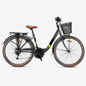 Resim Kron Tetra 3.0 - 26 City Bike - 15' - 21 Vites - V.b. - Mat Füme-siyah/neon Sarı 