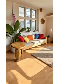 Resim Tekli Doğal Masif Ahşap Yan Sehpa Tik Renk Mantar Sehpa Modeli - Wooden Coffee Table - Decorative Tik Ağacı 