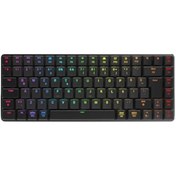 Resim Rampage W-GRANITE Siyah/Gri Low Profile BLUE SWITCH Q RGB 2,4 ghz+ BT Mekanik Gaming Oyuncu Klavye 