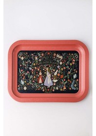 Resim Fairytale Desenli Metal Klasik Tepsi, 23,3 X 30,7 Cm 