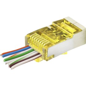 Resim sbodurhome CAT6E Ez RJ45 Metal Konnektör 100 Adet Plastik Kutu - Sarı ND2416 