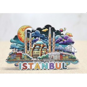 Resim Ahşap İstanbul Temalı Magnet 