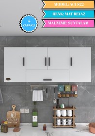 Resim Kenzlife Hazır Mutfak Acus22 Byz 060*150*22 Mutfak Banyo Dolabı Kapaklı Raflı 