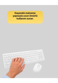 Resim Mey İthalat Tam Boy Kablosuz Klavye Mouse Seti - Gelişmiş Bağlantı Ve Sessiz Performans 