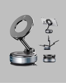 Resim Vakumlu Manyetik Araç Telefon Tutucu Güçlü Tutuş 1 Adet 