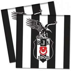 Resim Peçete Beşiktaş Orjinal Lisanslı 33 33 16ı Pk Çift Kat , Solmaz Sağlıklı Boyalı Peçete +3 