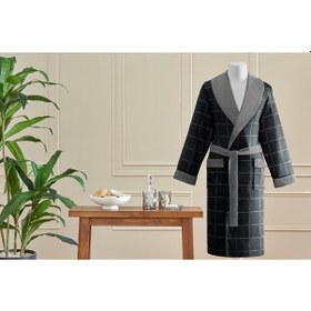 Resim Özdilek Nera Maskülen Şal Yaka Bornoz Gri 