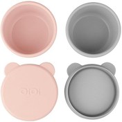 Resim Oioi 01400002 Silikon Kapaklı Mini Kase 2'li Pembe - Gri Gri - Pembe 