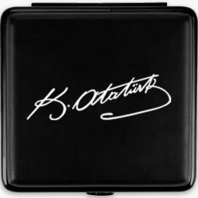 Resim Hediyesepeti Kemal Atatürk Imzası Tasarımlı Sigara Tabakası 9,5 Cm X 8 Cm 
