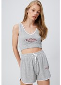 Resim NAKIŞLI HAVLU CROP TOP 