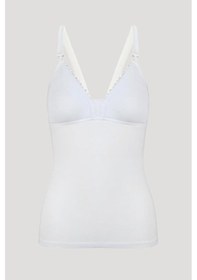 Resim Kadın Beyaz Saf Pamuk Emzirme Atleti3050 Beyaz 