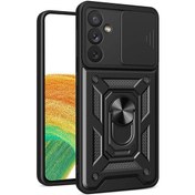 Resim Samsung Galaxy A34 Uyumlu Kılıf Magnetik Standlı Kamera Korumalı 