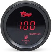 Resim Maiyame 2 İnç 52mm Dijital Yakıt Seviyesi Göstergesi, Direnc Tipi Sensör Uyumlu 240-33 Ohm , Kırmızı Arka Işık, Modifiye Araç Gösterici 