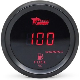 Resim Maiyame 2 İnç 52mm Dijital Yakıt Seviyesi Göstergesi, Direnc Tipi Sensör Uyumlu 240-33 Ohm , Kırmızı Arka Işık, Modifiye Araç Gösterici 